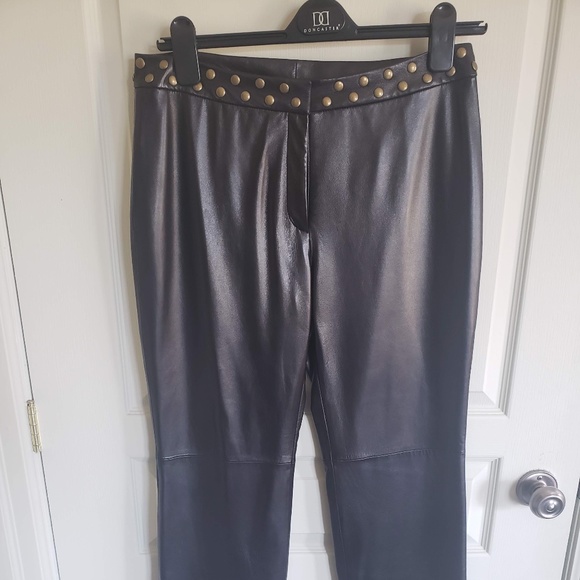 Black LEATHER pants!  Soft, gorgeous - Picture 1 of 15